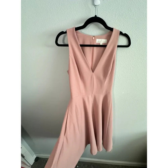 NWT Dress the Population Catalina Fit & Flare Cocktail Midi Dress Size S Blush - Picture 12 of 16